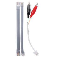 Plastic Replacement Cables New RJ11 / RJ12 / RJ45 Plug Leads with Alligator Clips Wire Identification And Tracing