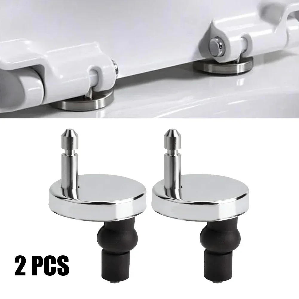 Description Picture 2 of item2Pcs Toilet Seat Hinges Top Close Soft Release Quick Fitting Heavy Duty Hinge Pair  For Toilet  Bidet Attachments