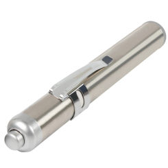 Flash Light Torches Round Moon Shape Stainless Steel LED Flashlight