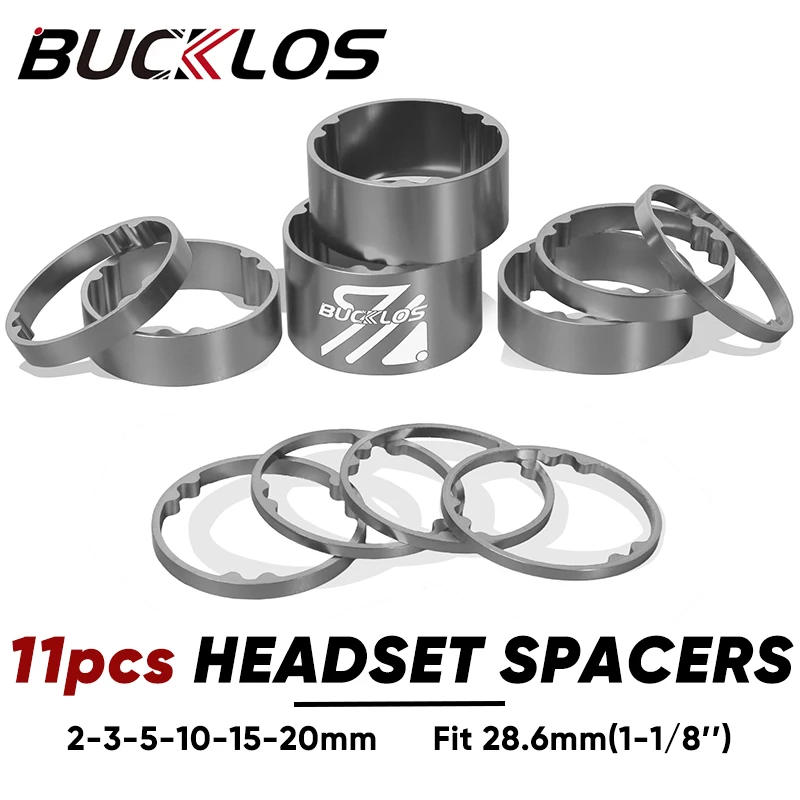 Description Picture 2 of item11pcs BUCKLOS Bicycle Aluminum Alloy Washer 1-1/8'' Stem Fork Spacers 2/3/5/10/15/20mm Road MTB Headset Spacer Bike Accessories