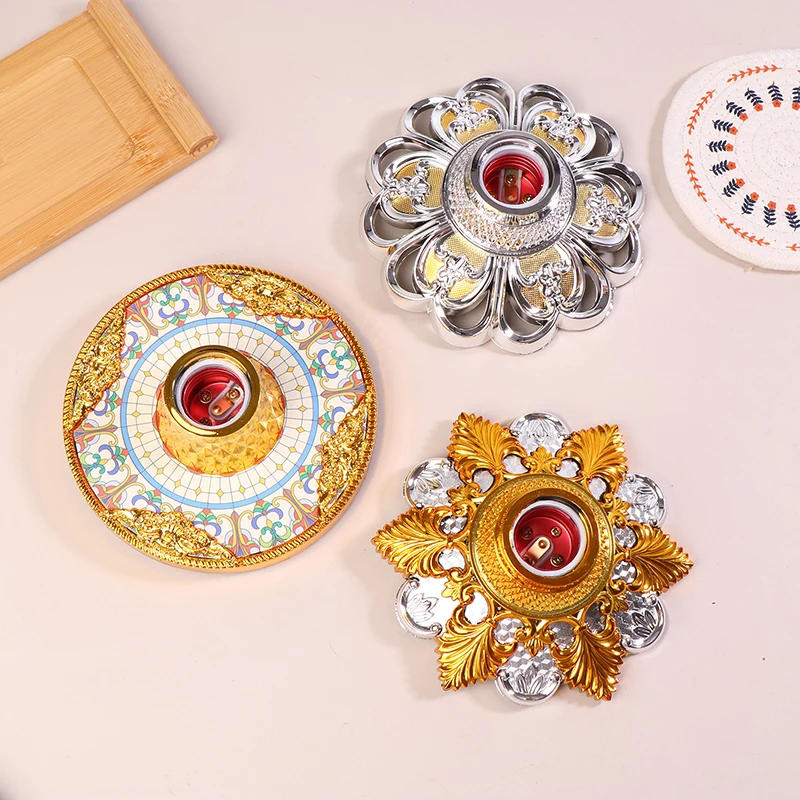 Description Picture 6 of item1Pc E27 Colored Pendant Lamp Holders Round Screw Fixed Base Socket Lamp Bulb Fixing Base Stand Light Bulb Holder