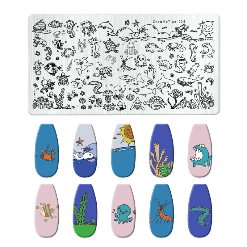 Description Picture 6 of itemCartoon Star Moon character Nail Stamping Plate Space Planet Abstract Printing Stencil Manicuring Art Stamp Templates Nail Tool
