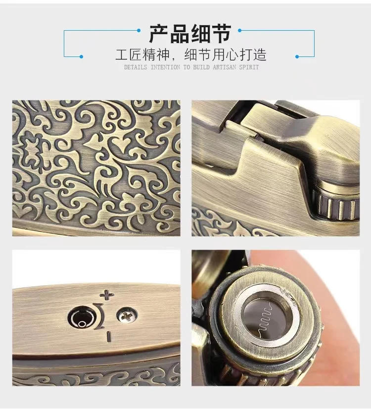 Description Picture 4 of itemJOBON Original Embossed Butane Gas Lighter Jet Metal Windproof Flashlight Cigarette Lighter Retro Smoking Accessories Men's Gift