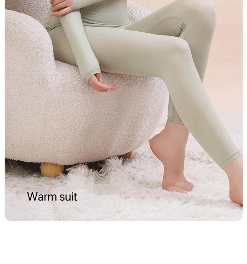 Description Picture 3 of item1pcs Women's Ultrathin Thermal Underwear Set High elasticity Plus Size Constant Temperature Seamless Long Sleeve Bottoming Sets