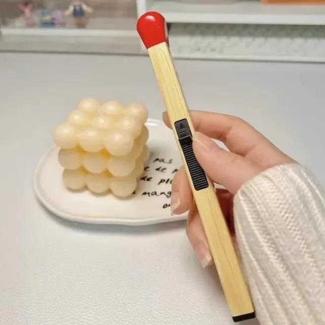 Description Picture 3 of itemNew Glow-in-the-dark Matchstick Open Flame Lighter Creative Home Kitchen Gas Stove Ignition Gun Cute Personalized Gift Tools