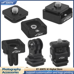Quick Release Cold Shoe Mount Adapter Base 1/4" ARRI Mounting Screw Tripod for Camera Cage Flash LED Light Monitor Holder