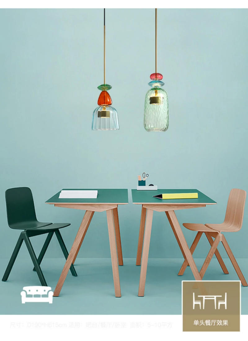 Description Picture 6 of itemDropshipping Nordic Colorful Candy Ceiling Pendant Lamp Modern LED Pendant Lights Living Dining Room Home Decor Lamps luminaria