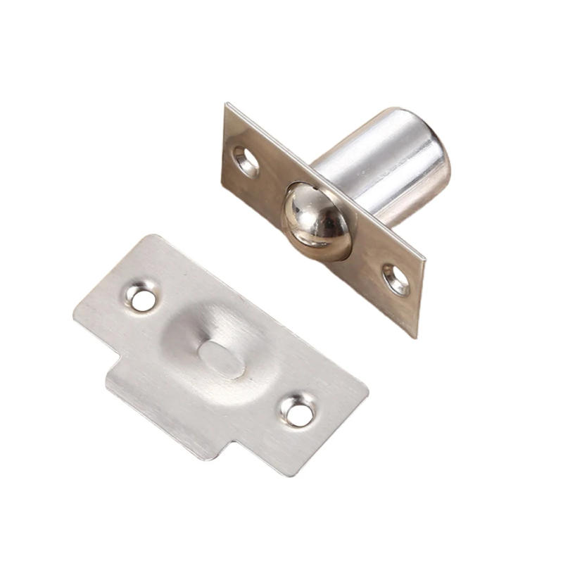 Description Picture 3 of itemDruable Door Catch Roller Ball 1x Copper Keep Plate Mortice Solid Spring Stainless Steel Strong For Wooden Doors