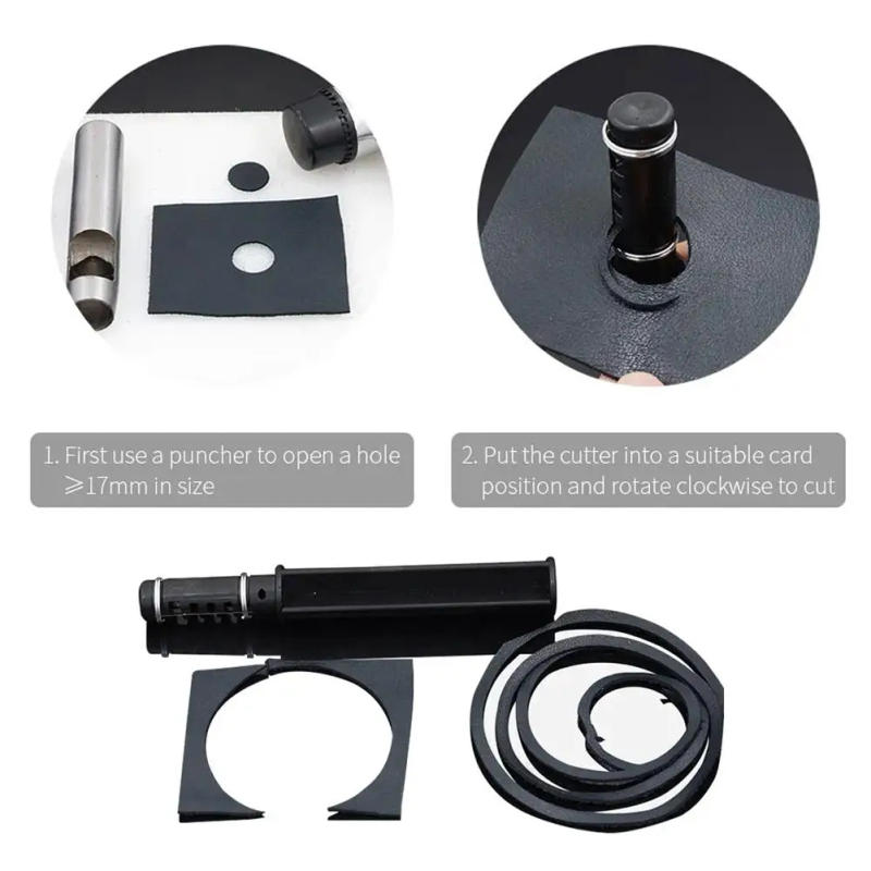 Description Picture 6 of itemLeather Strip Cutter Tool For Leather Strap Cutter Handmade Leathercraft Knife With 3 Blades DIY Leather Cutting Tool New