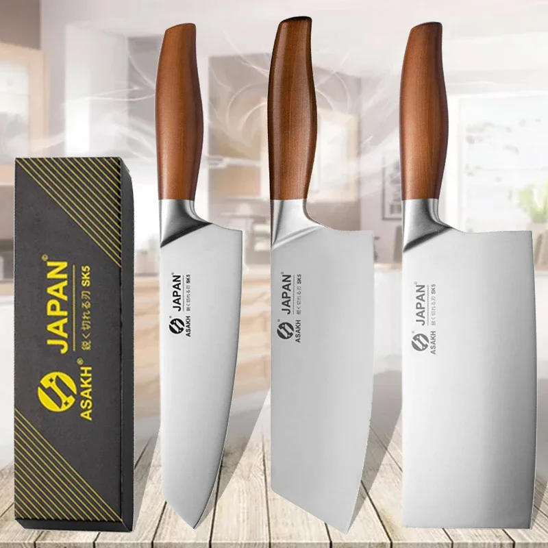 Description Picture 2 of itemJapanese Kitchen Knives Set Stainless Steel Fish Fillet Meat Cleaver Chef Knife Sushi Knife Slicing Santoku Knife Cooking Tools