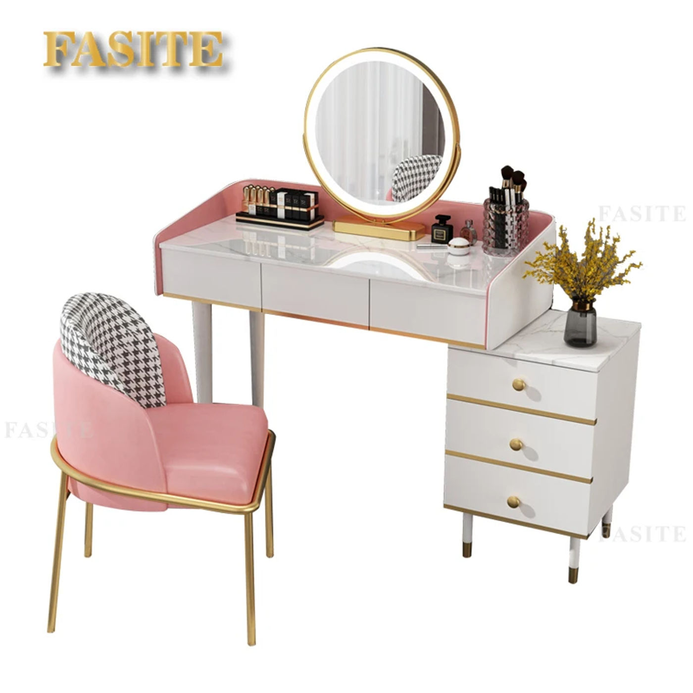 Description Picture 2 of itemVanity Dressing Tables Modern Dressers Advanced Makeup Table Large Capacity  Minimalist  Cabinet Dresser Furniture 11