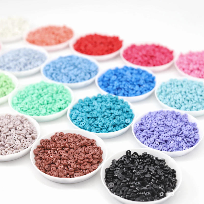 Description Picture 5 of item4mm Mini Round Buttons 2 Hole Tiny Resin Doll Clothes Sweaters Button Embellishments Scrapbooking Card Making DIY Craft Sewing