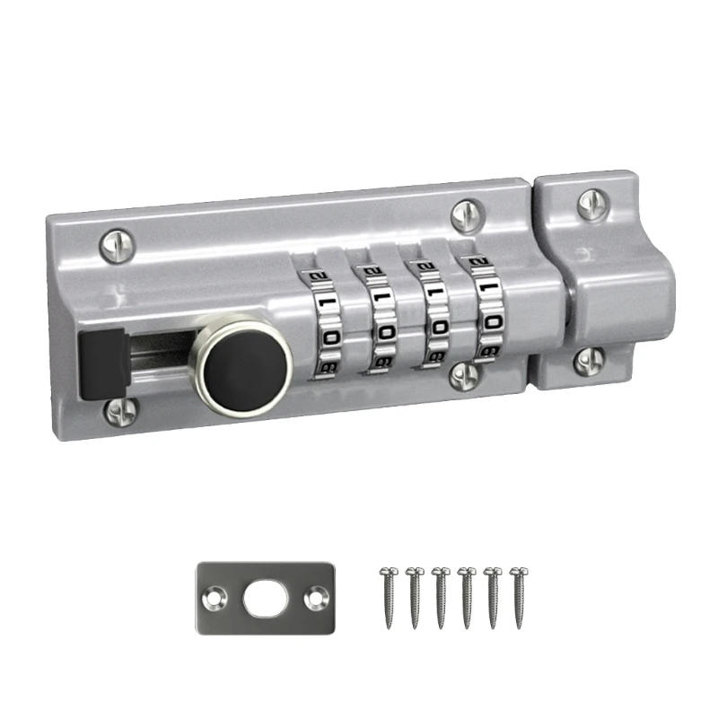 Description Picture 3 of itemSlide Latches Lock Heavy Duty Anti-theft Security Door Lock Mechanical Code Lock