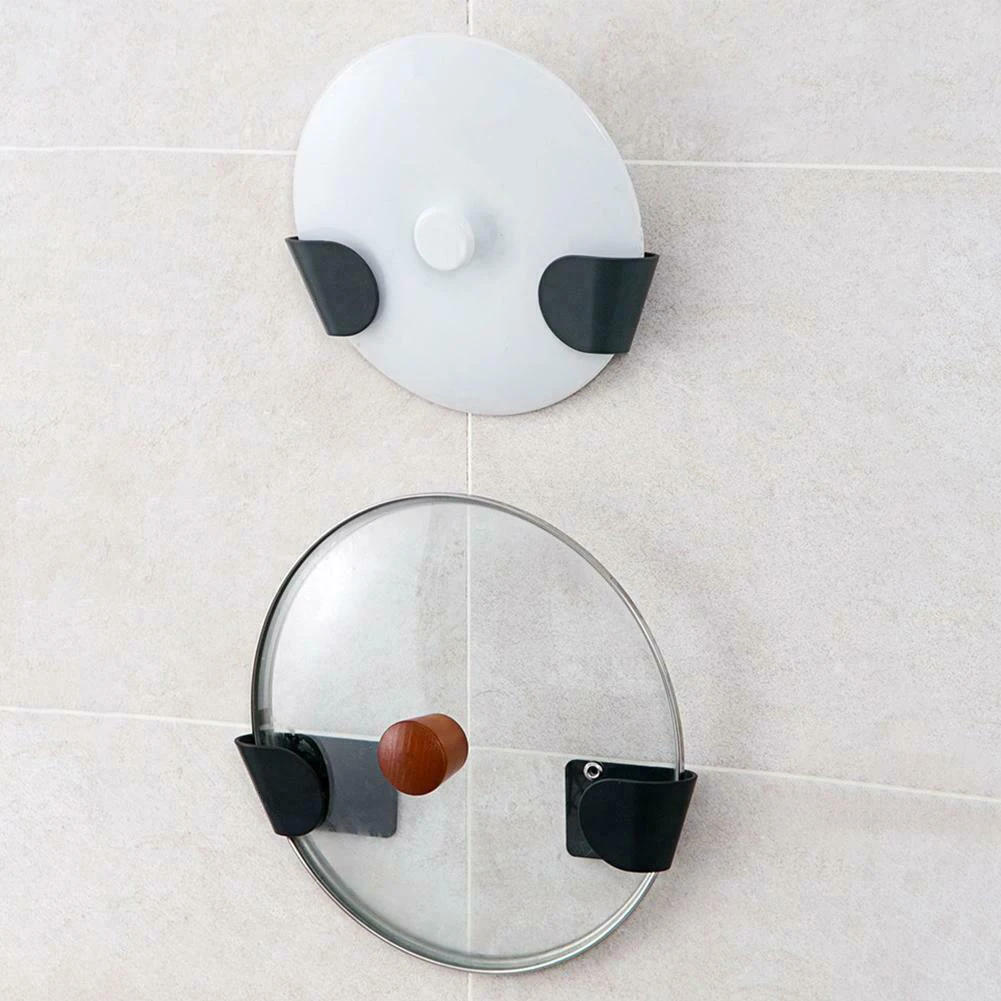 Description Picture 5 of itemPot Lid Holder Wall Mounted Hanging Holders for Pan Pot Cover Racks Cabinet Door Pan Lid Organizer Kitchen Storage Rack