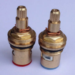 A Pair Replacement Brass Disc Tap Valve Quarter Turn Cartridge Gland Insert Lba501