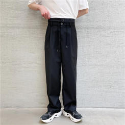Men's Suit Straight Leg Pants Spring And Autumn New Fashion Trend Youth Personality Double Waist Casual Large Size Trousers