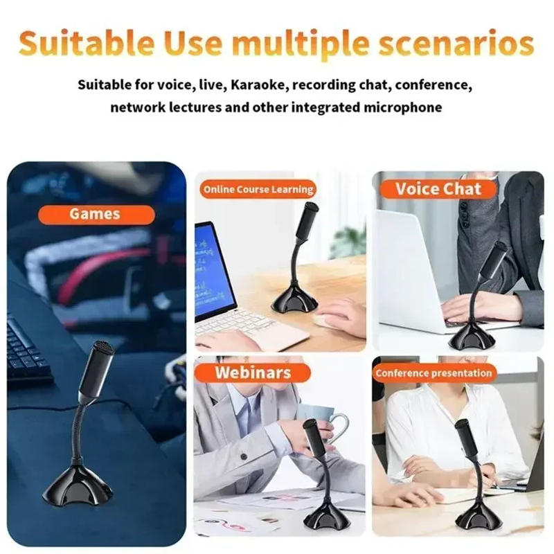 Description Picture 4 of itemPortable Microphones Adjustable Studio Singing Gaming Streaming Mikrofon Stand Mic With Desktop Holder For Laptop And Computer