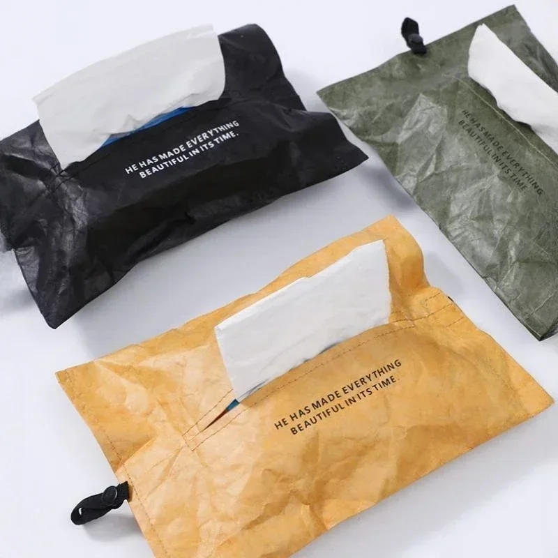 Description Picture 4 of itemPaper Towel Set Cloth Tissue Box Bag Dustproof Waterproof Portable for Car Home Office Interior Tissues Boxs Removable Tissue