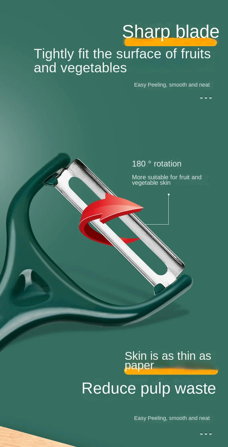 Description Picture 5 of itemFruit Peeling Knife Stainless Steel Peeler Peeling Apples Kitchen Vegetable Fruit Sharp Peeler Multi-function Peeler Zesters