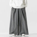 Oversize Cotton Linen Pantskirt Wide Leg Pants Unisex Slacks Harajuku Men Clothing Baggy Pants Fashion Casual Trousers Japanese