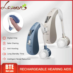 Rechargeable Hearing Aid Sound Amplifier Audífonos Wireless Hearing Aids for Elderly Moderate to Severe Loss Behind the Ear Care
