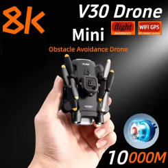 V30 Mini Drone 4DRC 8K HD 5G Profesional Drones FPV Five-sided Obstacle Avoidance Helicopter Brushless Motor RC Drone Toy 10000M