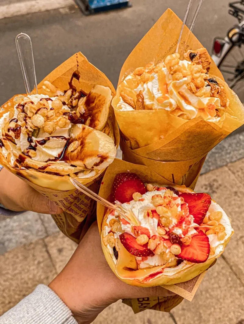 Description Picture 6 of item40cm Professional Commercial Electric Single Head Pan Cake Fruit Machine Crepe Maker Flying Cake Snack Crepe Making Equipment