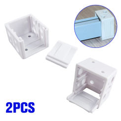 2PCS  White Mounting Bracket Low Profile Box for Window Blinds Shutter Plastic Installation Accessories Mounting At Both Ends