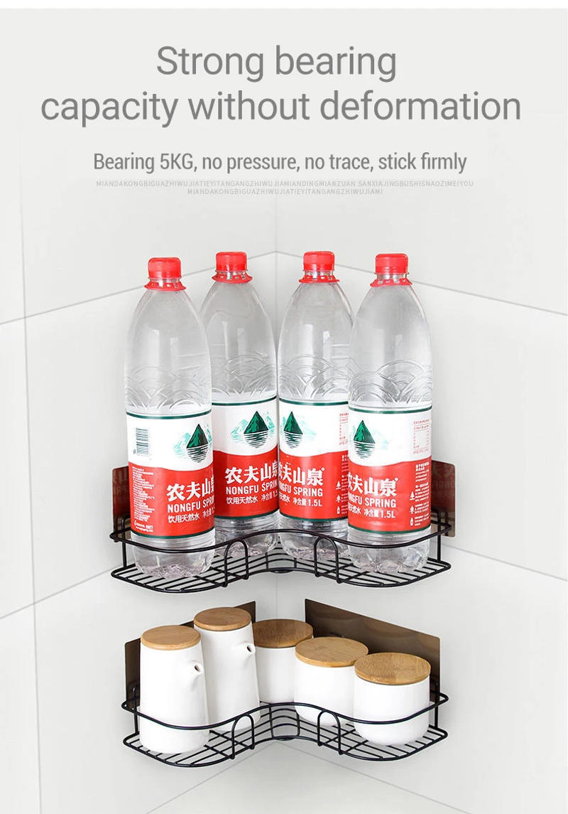 Description Picture 3 of itemBathroom Shelves No-drill Corner Shelf Shower Storage Rack Holder Shampoo Tray Stand Toilet Organizer Bathroom