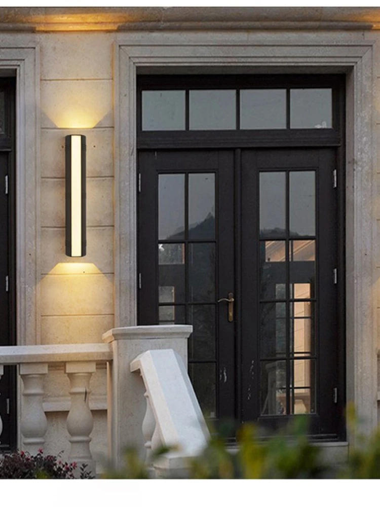 Description Picture 5 of itemLED Wall Lamp Strip Outdoor Waterproof IP65 Three Sides Illuminat Villa Gate Exterior Wall Decor Modern Hang Wall Lighting Light