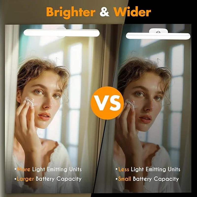 Description Picture 4 of itemLED Night Light Makeup Lamp Mirror Front Fill Light Portable 360°Rotatable Rechargeable Touch Wall Lamp for Bedroom Bedside Lam