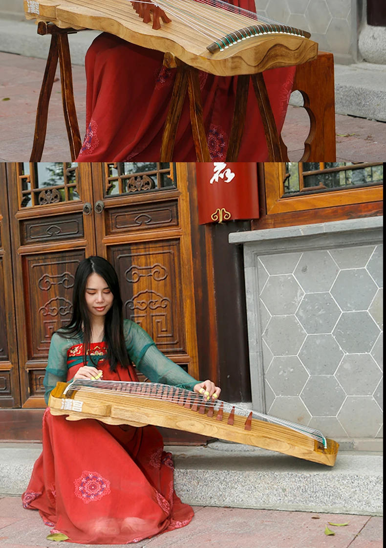 Description Picture 5 of itemPortable Mini Guzheng 100cm 21 Strings Paulownia Wood Guqin Zither Beginner Small Guzheng Traditional Chinese Instrument Gifts