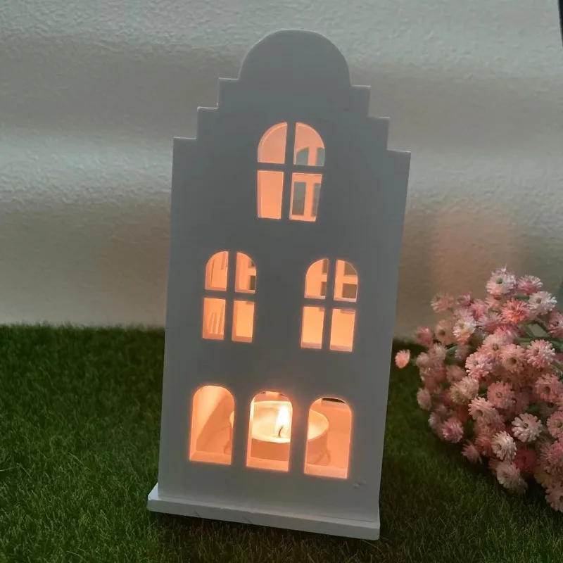 Description Picture 4 of itemEuropean House Silicone Mold Buildable Building Light House Mould DIY Cement Gypsum Clay Casting Epoxy Resin Mold Home Decor