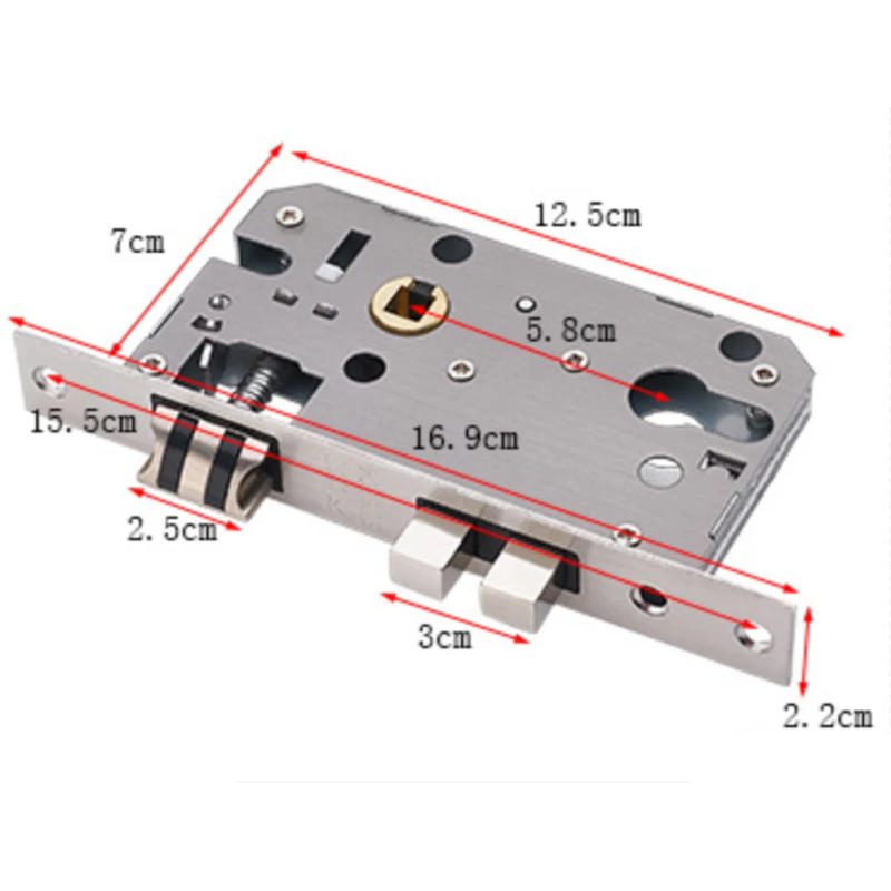 Description Picture 5 of itemHANDLE Door Handle Lock Body Bearing Mute Lockable Portable Security Handle Silent Lock Body Design Mortise Locks