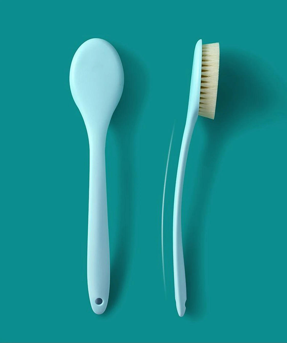 Description Picture 2 of itemLong Handle Soft Nylon Bristle Scrub Brush for Bath - Efficient Dead Skin Removal Back Scrubbing Shower Brush