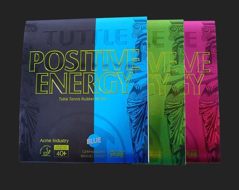 Description Picture 2 of itemTUTTLE Positive Energy Table Tennis Rubber Pink Blue Green Purple Rubber ITTF Table Tennis Rubber Pingpong