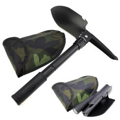 Portable Camping Shovel Outdoor Survival Engineer Shovel Multifunction Foldable Military Tactical Shovel Garden Hoe Digging Tool