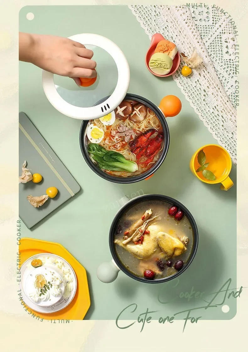 Description Picture 4 of itemElectric Multi Cooker Portable Rice Cookers Hotpot Saucepan Stew Heating Pan Ramen Noodles Pot for Home and Kitchen Appliance