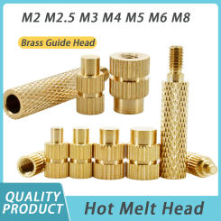 Brass Heat Insert Soldering Iron Tip Connector M2 M2.5 M3 M4 M5 M6 M8 3D Printer Insert Holt Melt Nuts Heat Transfer Head Tool