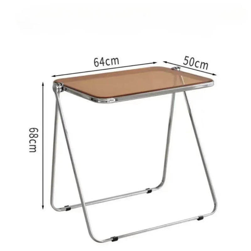 Description Picture 4 of itemAcrylic Desk Transparent Folding Portable Study Desk For Home Bedroom Multifunctional INS Design Sturdy And Stable Office Table