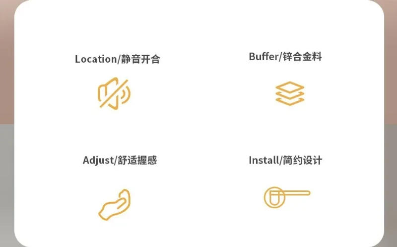 Description Picture 3 of itemComplete Set of Wooden Door Handles Bedroom Bathroom Minimalist Magnetic Silent Lock Universal Room Door Lock