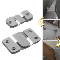 Stainless Steel Heavy Duty Picture Frame Hook Wall Hanging Corner Hanger Interlock Sofa Hooks Bracket Hardware Joint Bed S6G6