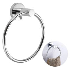 1Pc Towel Ring Stainless Steel Towel Rail Holder Wall Mounted 15.5cm Hand Towel Hanging Rack Organizer Kitchen Bathroom Hardware