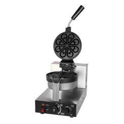 FQ01 Commercial Waffle Maker,1300W Round Waffle Iron,Non-Stick Rotatable Waffle Baker Machine With 122-572℉ Temp Range