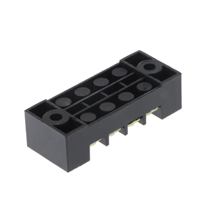 Description Picture 3 of item600V 15A 4 Positions Dual Rows Covered Barrier Screw Terminal Block Strip