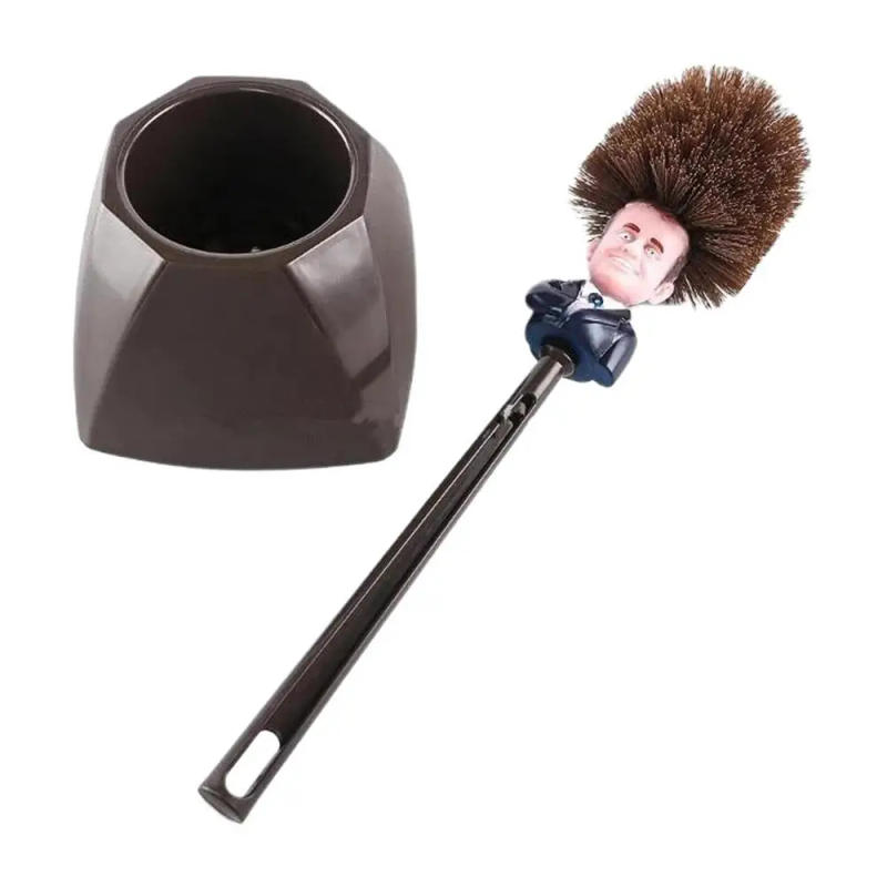 Description Picture 2 of itemToilet Brush Holders WC Borstel Emmanuel Macron Brosse Original Trump Toilet Brush Make Toilet Great Again Commander In Crap