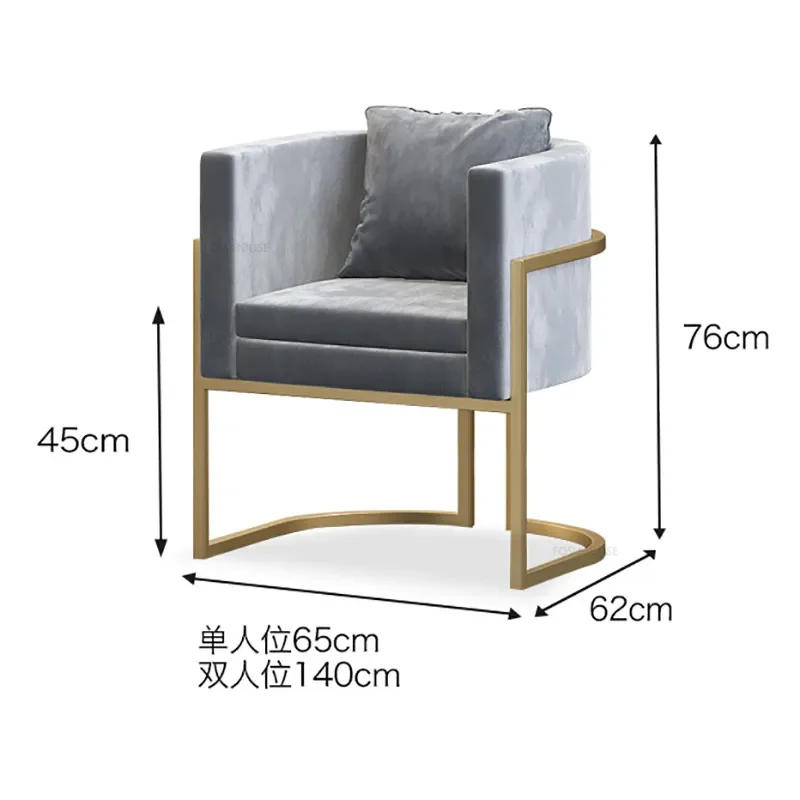 Description Picture 5 of itemNordic Backrest Living Room Chairs Light Luxury Single Sofa Chair Designer Leisure Armchair Creative Reception Negotiation Chair