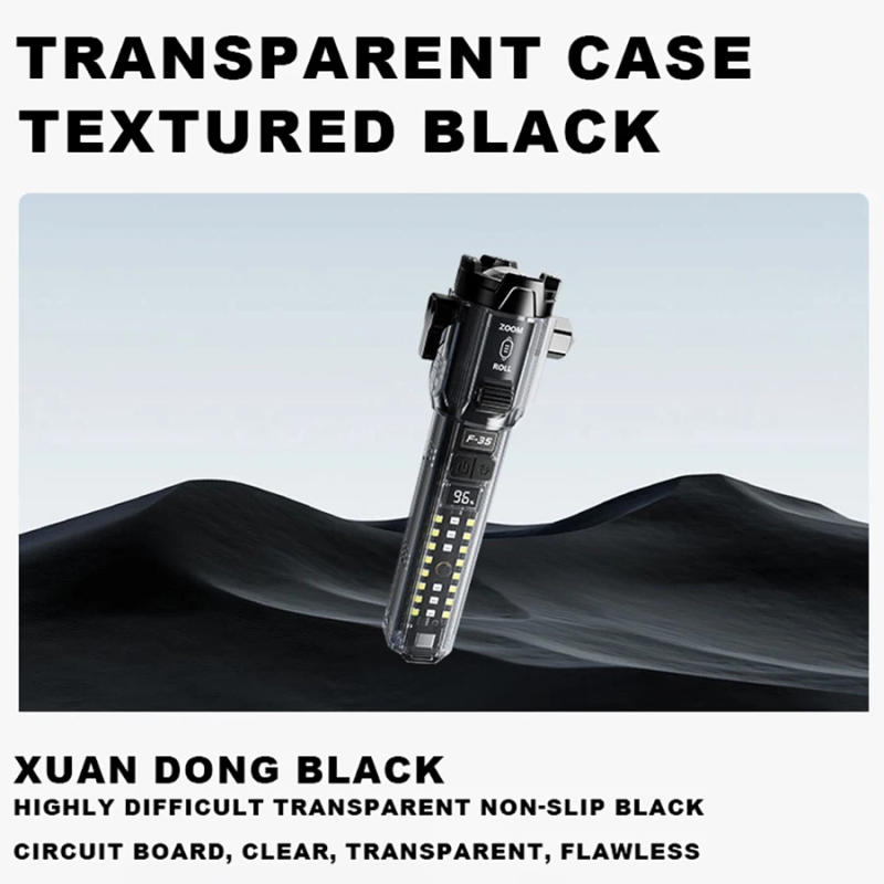 Description Picture 4 of itemSafe Hammer White Laser Strong Light Flashlight Long Range Outdoor Car Emergency Roller Zoom Dual Light Source Lantern