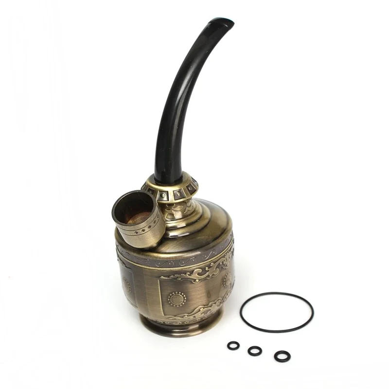 Description Picture 4 of itemCreative Bronze Hookah Pipe Hookah Pipe Holder Portable Hookah Filter Smoke Metal Pipe Healthy Water Circulation Filter Tar Gift
