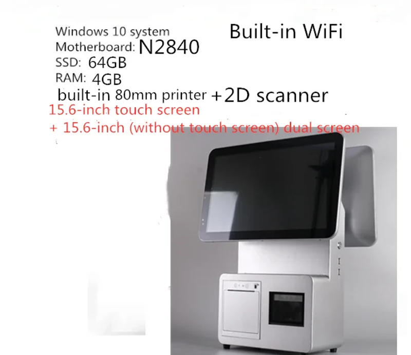 Description Picture 4 of itemNew smart touch screen cash register all-in-one supermarket convenience store retail scanning code with printer